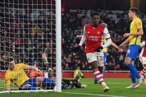 Kemenangan Arsenal Ditutup Eddie dengan Hattrick Cantik