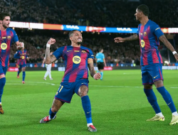 Barcelona Jinakkan Osasuna, Raphinha Pertahankan Puncak Klasemen