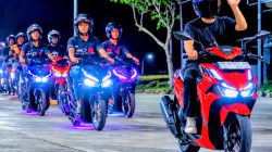 78 Konsumen dan Komunitas Honda Ramaikan Vario Evo Night Ride di Tanjung Uban