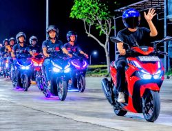 78 Konsumen dan Komunitas Honda Ramaikan Vario Evo Night Ride di Tanjung Uban